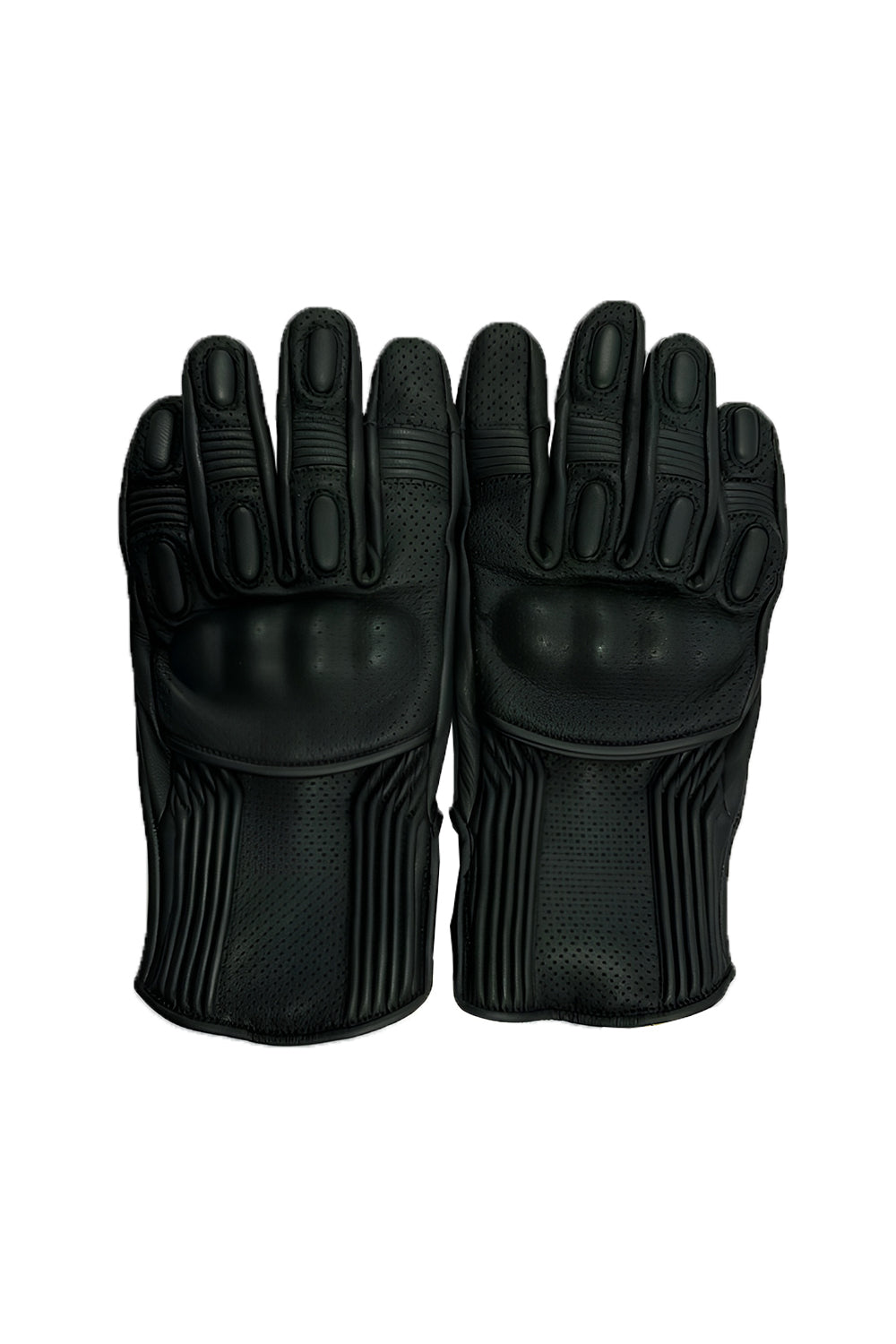 Biker Style Leather Gloves for Men Real Goat Skin Leather