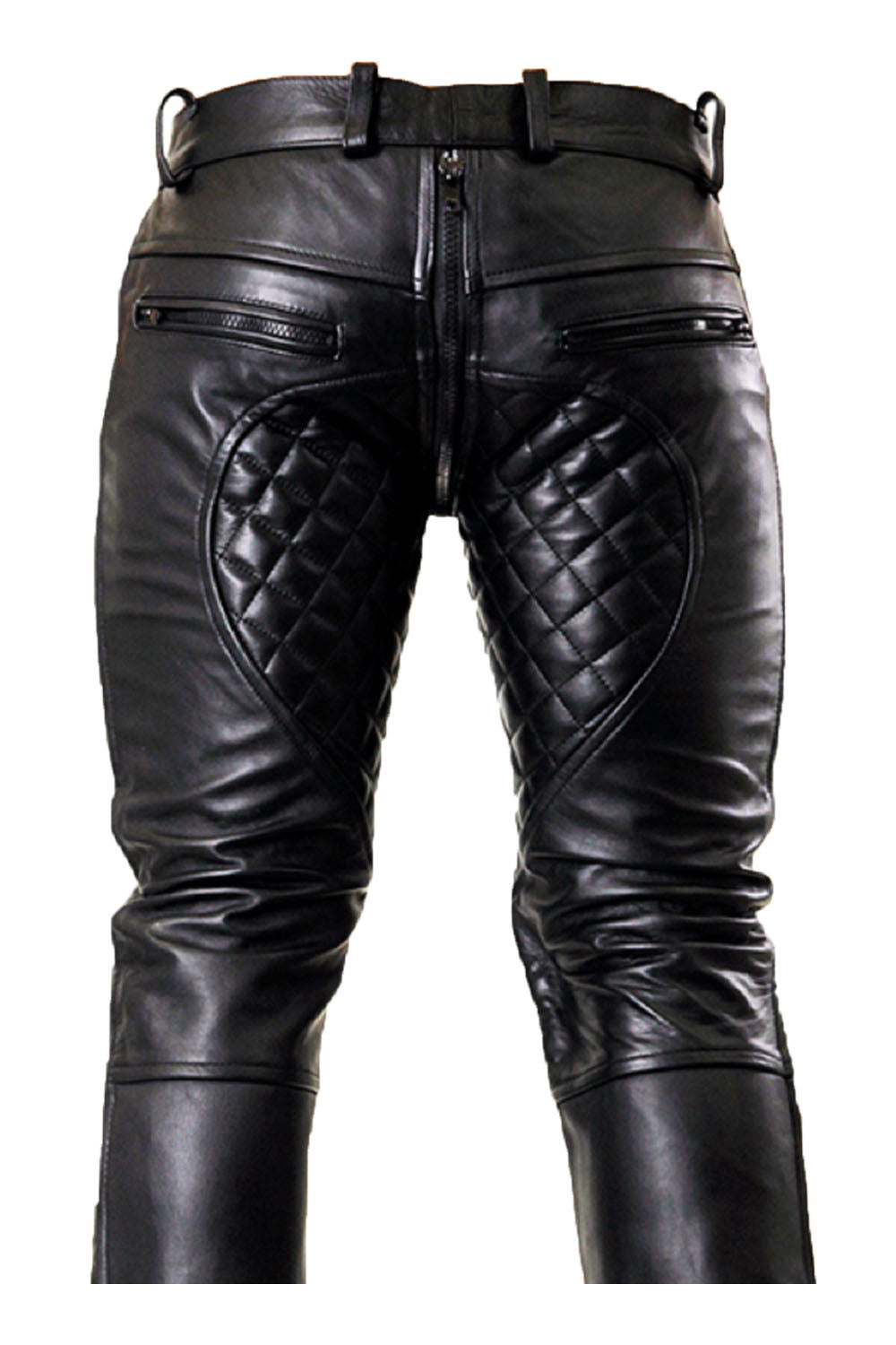 Straight G-Zip Leather Pants for Men Real Leather – Good Luck Leather