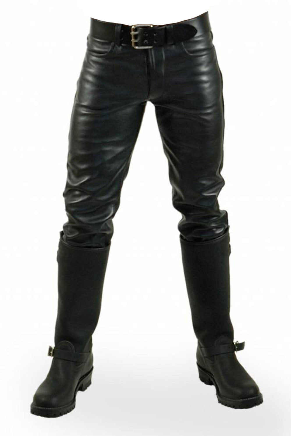 Slim Fit Leather Pants