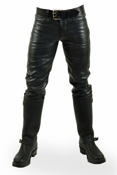 Slim Fit Leather Pants