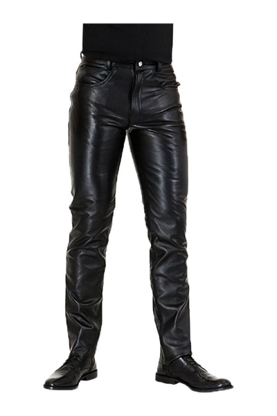 Leather Pants for Men Real Cowhide Aniline Leather