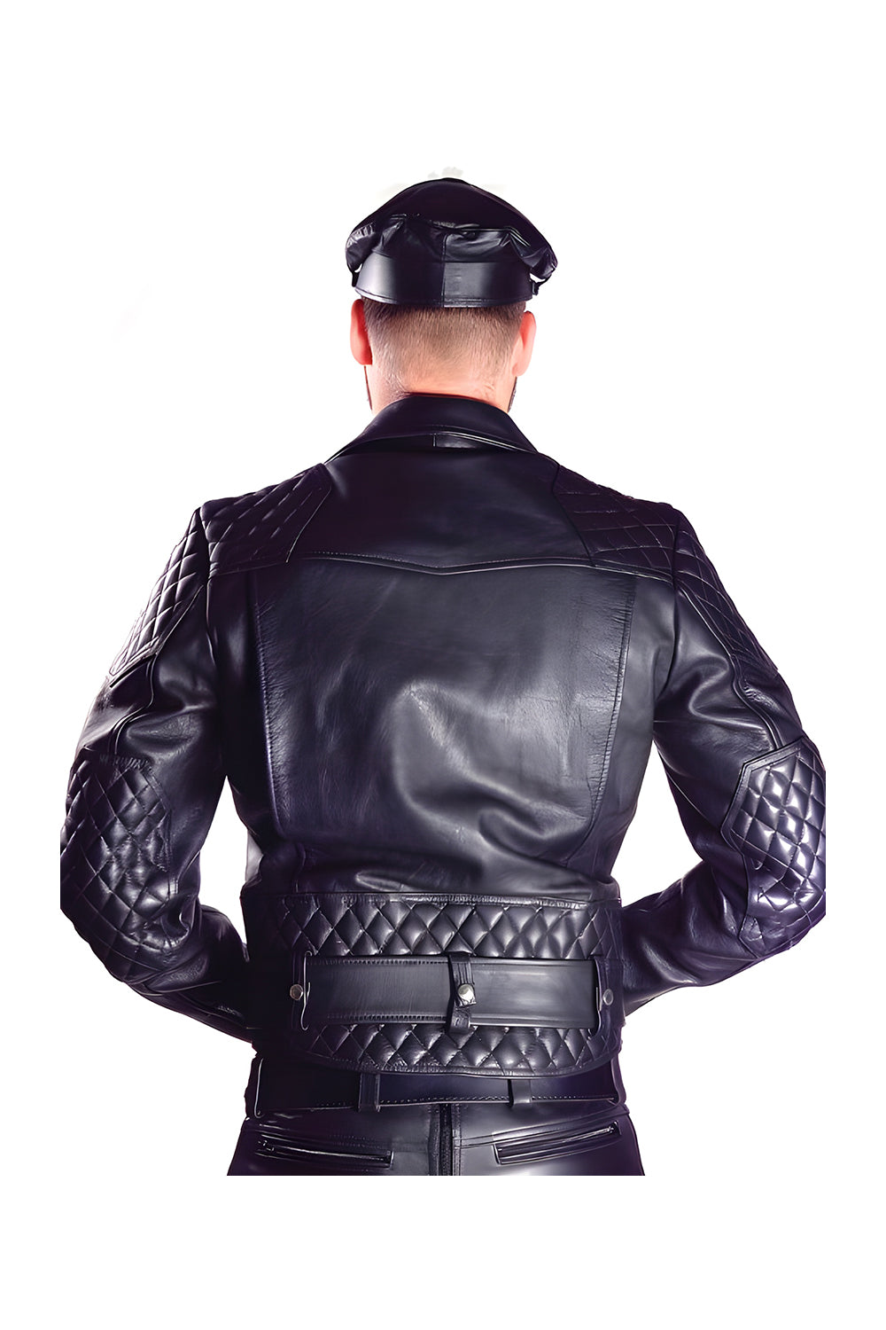 Thick Leather Brando Jackets for Men Real Cowhide Aniline Leather 