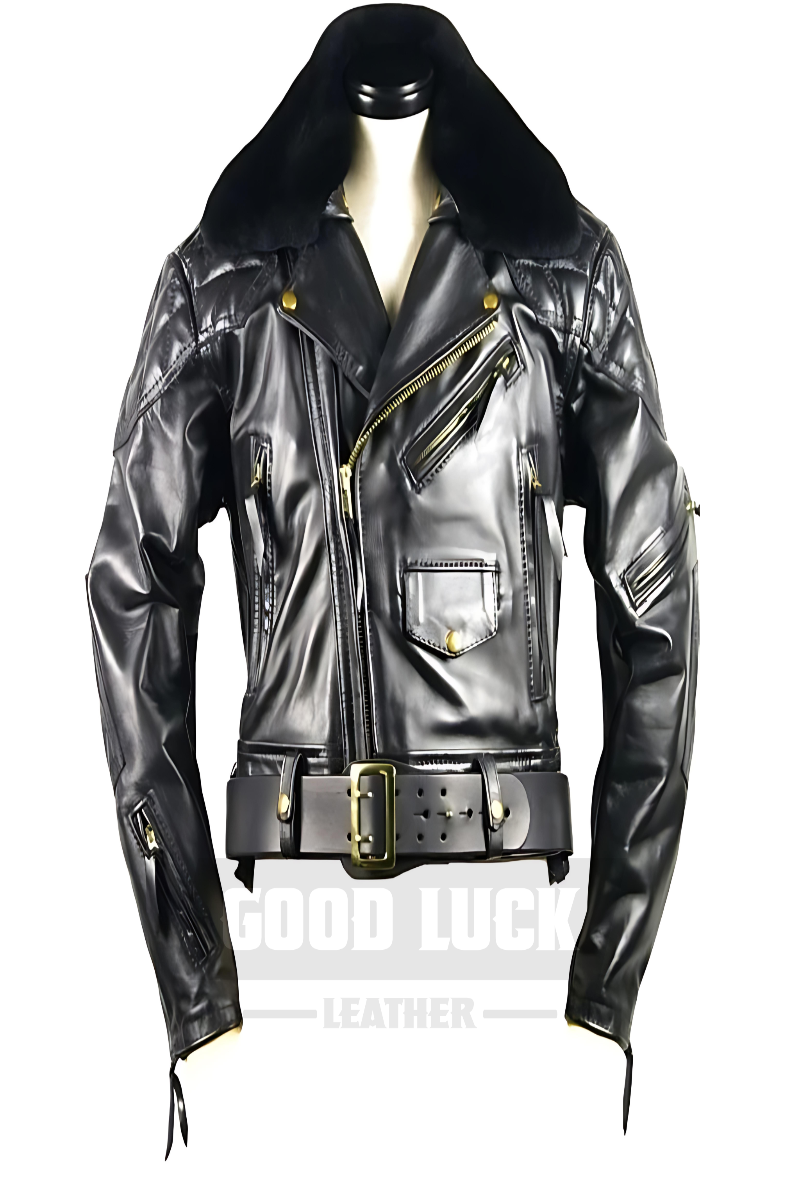 quilted leather bomber jacket