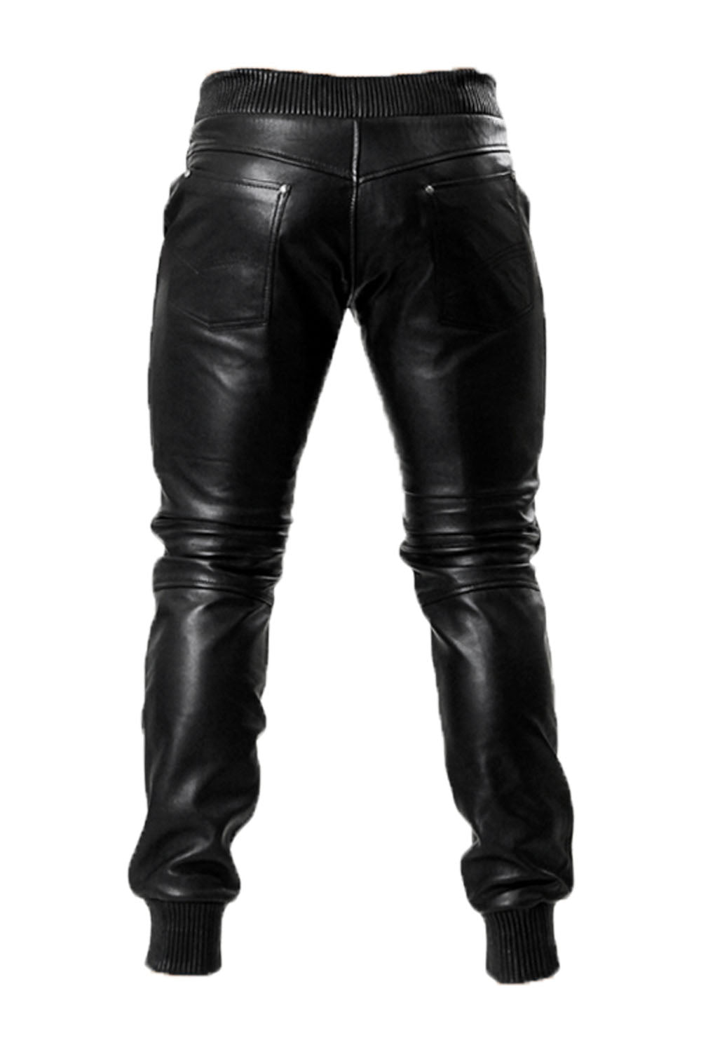 Leather Jogger Pants for Men Real Lamb Leather 