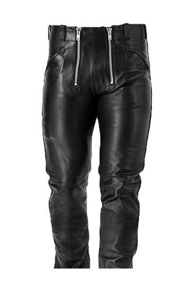 Leather Pants for Men Real Cowhide Aniline Leather