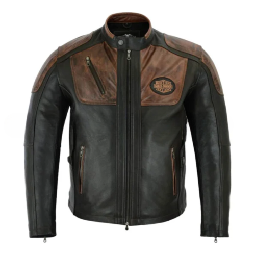 VintageBikerLeatherJacketMen