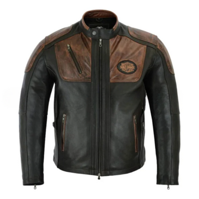 VintageBikerLeatherJacketMen